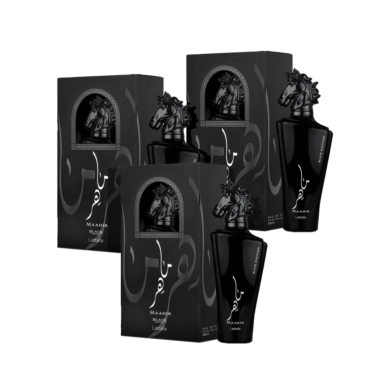 Lattafa Maahir Black Edition - Eau De Parfum Sp 3.4 oz (3pcs)