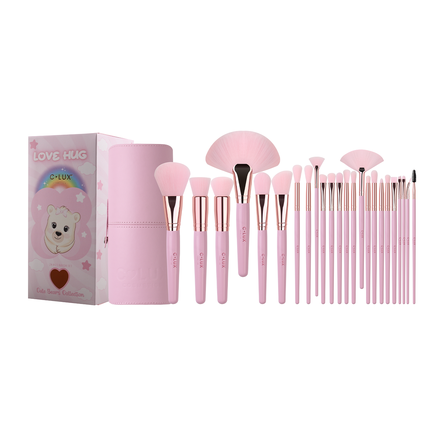 C Lux - Bear Collection 24 - Makeup Brush Set (3 PCS)