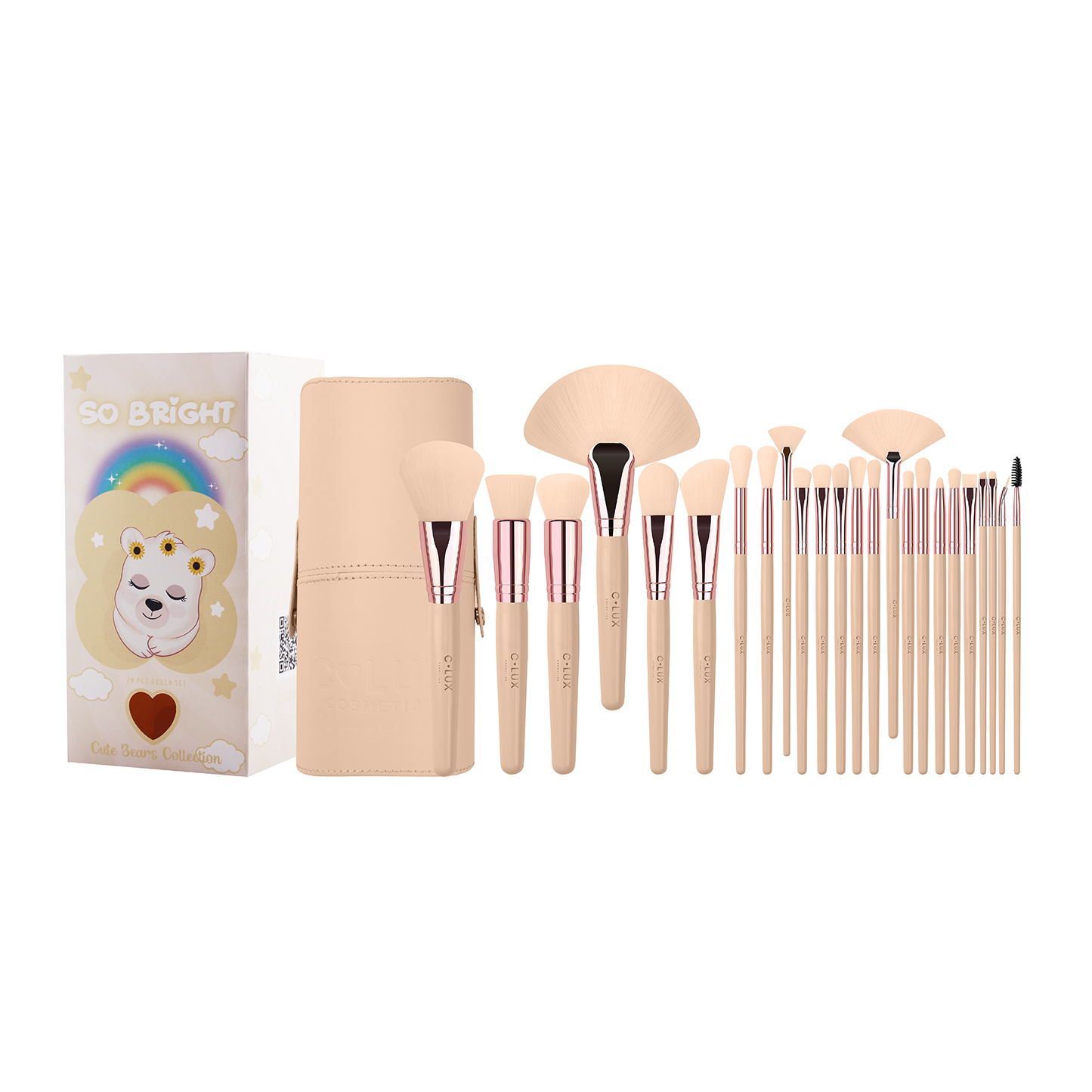 C Lux - Bear Collection 24 - Makeup Brush Set (3 PCS)