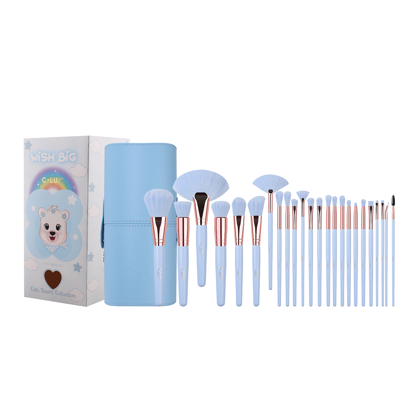 C Lux - Bear Collection 24 - Makeup Brush Set (3 PCS)