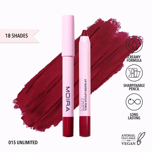 MOIRA - Lip Bloom Lipstick Pencil Matte Long Lasting (3 PCS)