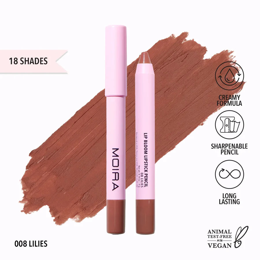 MOIRA - Lip Bloom Lipstick Pencil Matte Long Lasting (3 PCS)