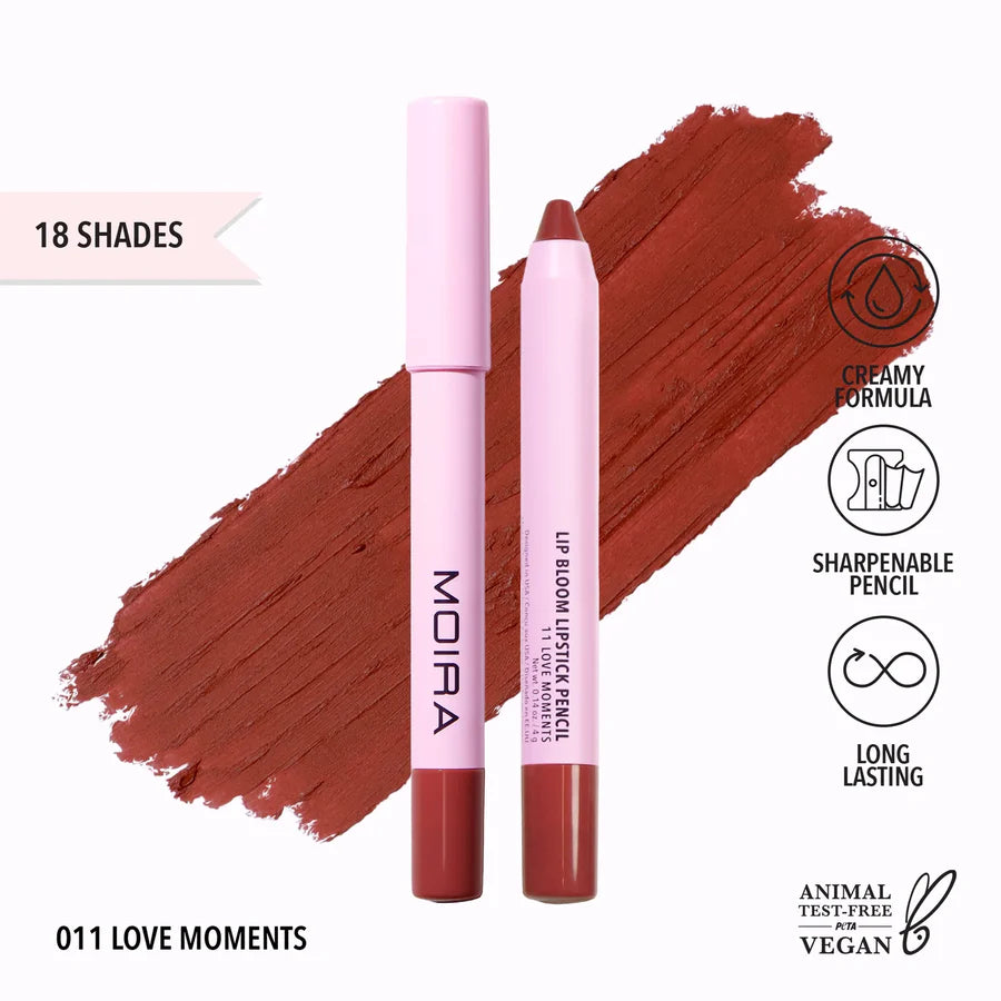 MOIRA - Lip Bloom Lipstick Pencil Matte Long Lasting (3 PCS)