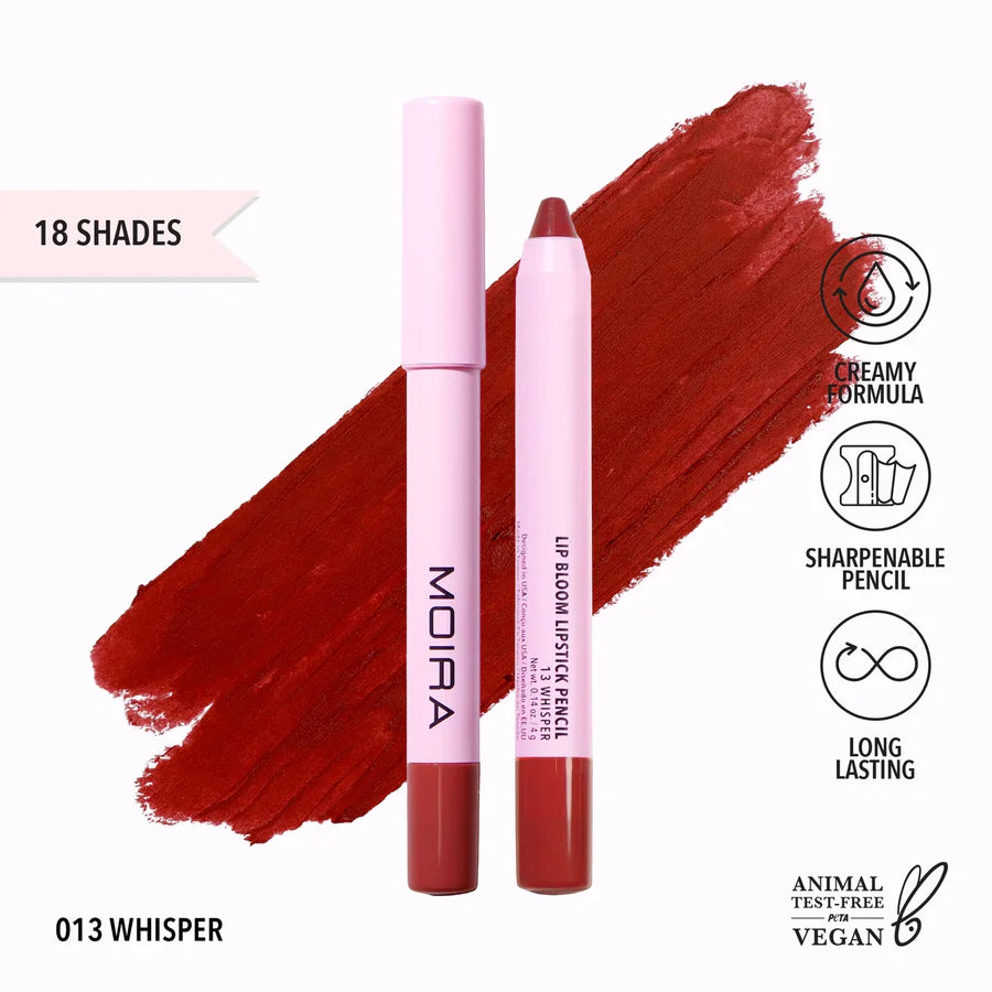 MOIRA - Lip Bloom Lipstick Pencil Matte Long Lasting (3 PCS)