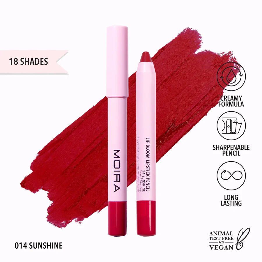 MOIRA - Lip Bloom Lipstick Pencil Matte Long Lasting (3 PCS)