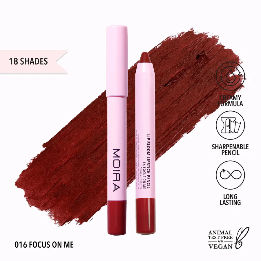 MOIRA - Lip Bloom Lipstick Pencil Matte Long Lasting (3 PCS)