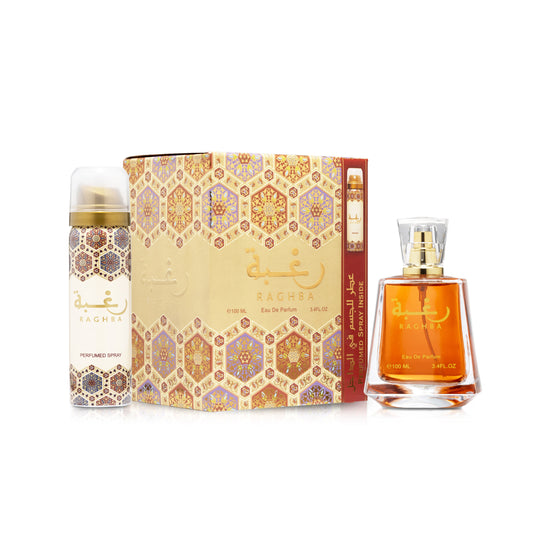 Lattafa Raghba - Edp Sp 3.4 oz - Deodorant  1.7 oz (3pcs)