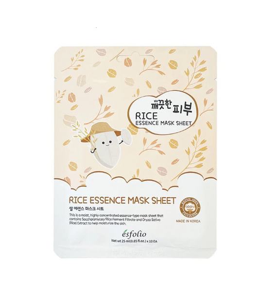 ESFOLIO Pure Skin Essence Mask Sheet (RICE) Carton (3Box) each box 8pc