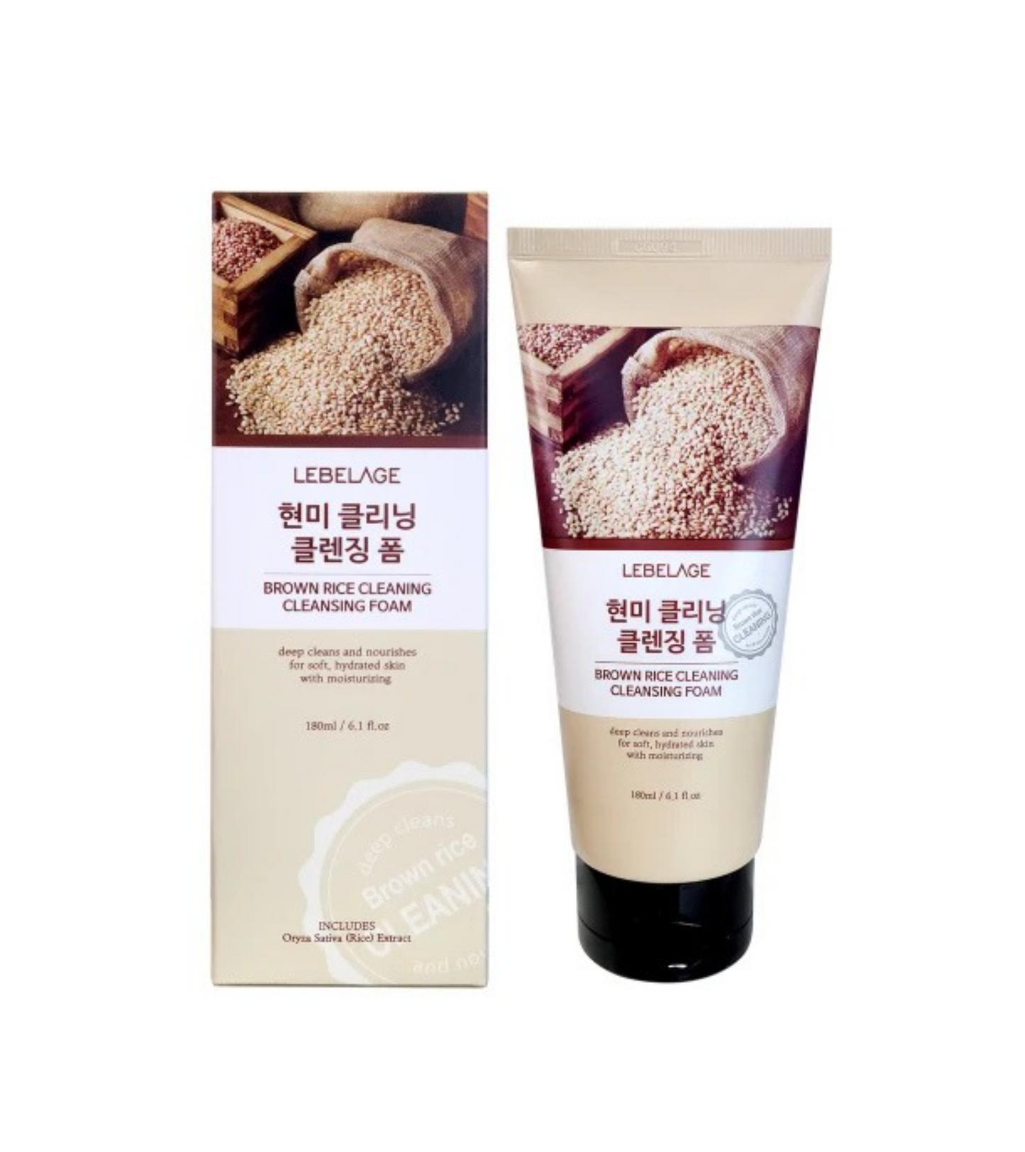 LEBELAGE Brown rice cleaning cleansing foam (3PC)