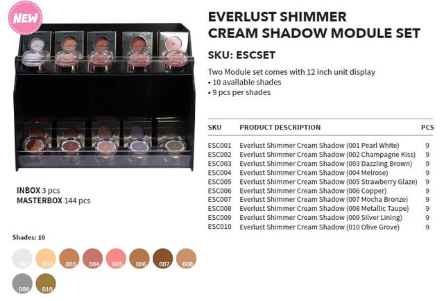 MOIRA - Everlust Shimmer Cream Shadow (3 PCS)